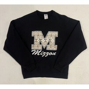 VTG Missouri University Mizzou Sweatshirt Womens Small Black‎ College Crewneck